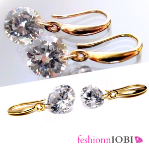 Naked IOBI CZ Drill Earrings for Woman