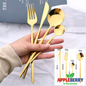 Luxurious 24Pcs Cutlery Set Stainless Steel Tableware Dinnerware Gift