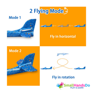 4 Packs 20Inch LED Foam Air Plane Kits Flying Glider Toy