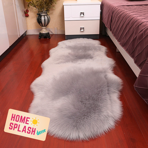 Plush Carpet Throw Rug Faux Fur High Pile Runner Soft Mat Persian Design Rug for Home Office