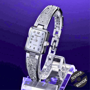 Women's Art Deco Filigree Watch in Silver or Gold