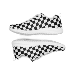 DASH Black & White Men’s Athletic Shoes Lightweight Breathable Design by IOBI Original Apparel