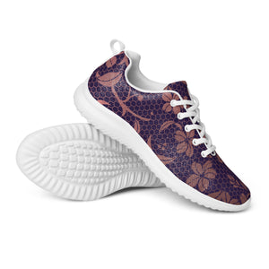 DASH Copper Floral Men’s Athletic Shoes Lightweight Breathable Design by IOBI Original Apparel