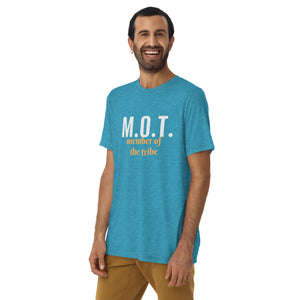 M.O.T. Member of the Tribe Jewish Design Short Sleeve Tri-Blend T-Shirt - Durable & Super Comfortable Unisex