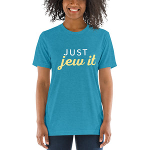 Just Jew It Design Short Sleeve Tri-Blend T-Shirt - Durable & Super Comfortable Unisex