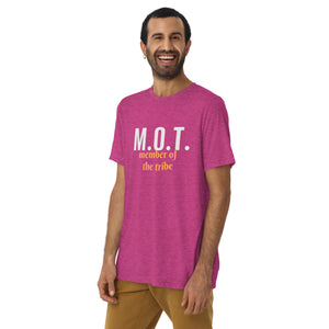 M.O.T. Member of the Tribe Jewish Design Short Sleeve Tri-Blend T-Shirt - Durable & Super Comfortable Unisex