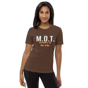 M.O.T. Member of the Tribe Jewish Design Short Sleeve Tri-Blend T-Shirt - Durable & Super Comfortable Unisex