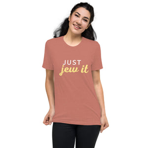 Just Jew It Design Short Sleeve Tri-Blend T-Shirt - Durable & Super Comfortable Unisex