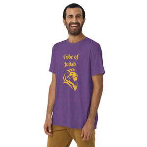 Tribe of Judah Lion Design Short Sleeve Tri-Blend T-Shirt - Durable & Super Comfortable Unisex