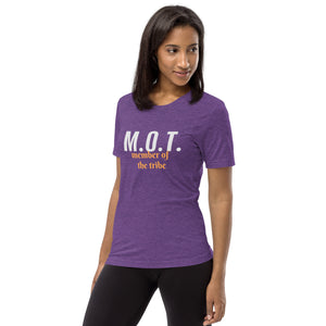 M.O.T. Member of the Tribe Jewish Design Short Sleeve Tri-Blend T-Shirt - Durable & Super Comfortable Unisex