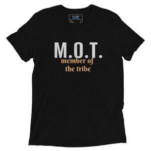 M.O.T. Member of the Tribe Jewish Design Short Sleeve Tri-Blend T-Shirt - Durable & Super Comfortable Unisex