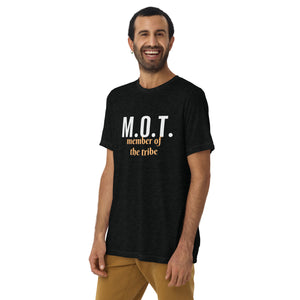 M.O.T. Member of the Tribe Jewish Design Short Sleeve Tri-Blend T-Shirt - Durable & Super Comfortable Unisex