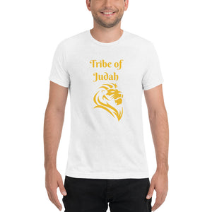 Tribe of Judah Lion Design Short Sleeve Tri-Blend T-Shirt - Durable & Super Comfortable Unisex