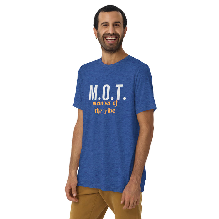 M.O.T. Member of the Tribe Jewish Design Short Sleeve Tri-Blend T-Shirt - Durable & Super Comfortable Unisex