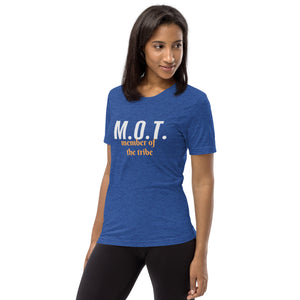 M.O.T. Member of the Tribe Jewish Design Short Sleeve Tri-Blend T-Shirt - Durable & Super Comfortable Unisex