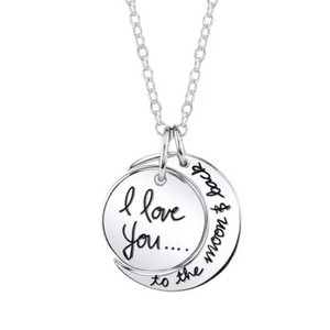 Captivating "I Love You To The Moon & Back" 14K Gold Plated Women Charm Necklace or Bangle