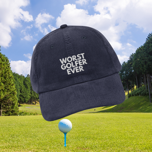 Worst Golfer Ever Vintage Corduroy Cap