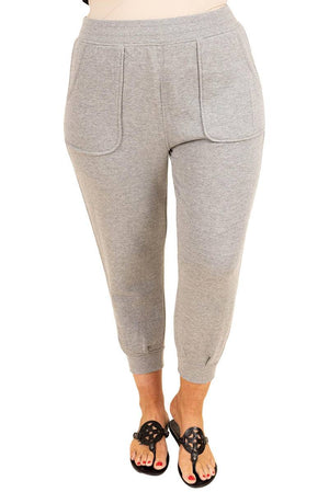 High Waist Pocket Plus Size Skinny Pants