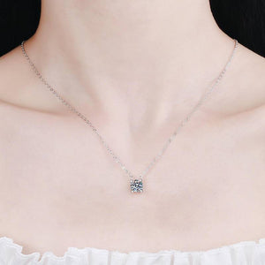 Geometric-Shaped Moissanite Pendant Necklace