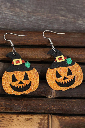 Halloween Pumpkin Drop Earrings