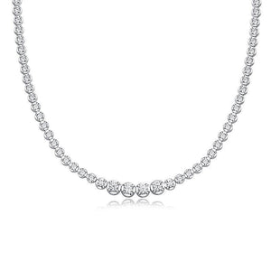 925 Sterling Silver Clear Moissanite Necklace