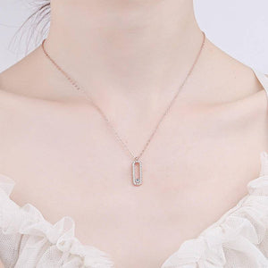 Oval-Shaped Moissanite Pendant Necklace