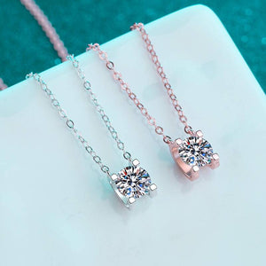 Geometric-Shaped Moissanite Pendant Necklace