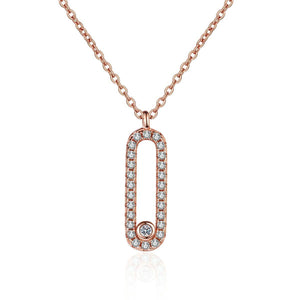 Oval-Shaped Moissanite Pendant Necklace