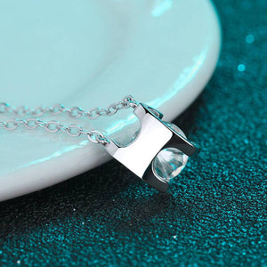 Geometric-Shaped Moissanite Pendant Necklace