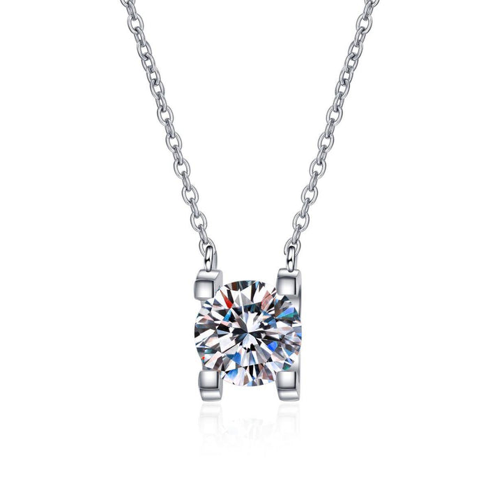 Geometric-Shaped Moissanite Pendant Necklace