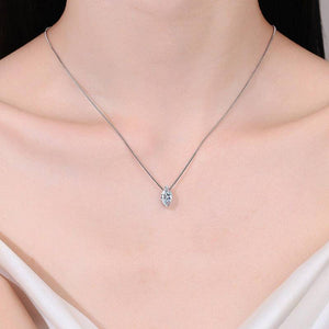 Horse Eye-Shaped Moissanite Pendant Necklace