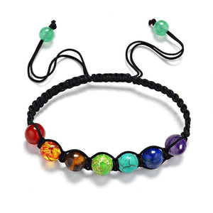 Seven Chakras Genuine Gemstone Bracelet