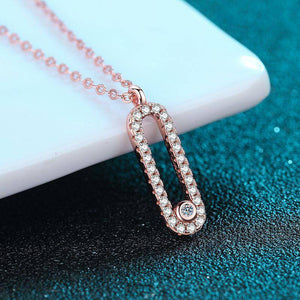 Oval-Shaped Moissanite Pendant Necklace