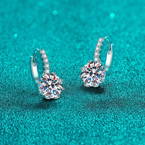 Flower-Shaped Moissanite Stud Earrings