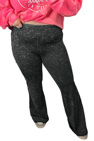 Plus Size High Waist Slim Fit Flare Pants