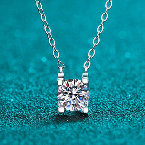 Geometric-Shaped Moissanite Pendant Necklace