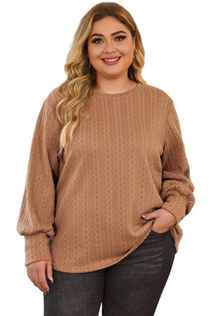 Subtle Cable Knit Plus Size Jumper