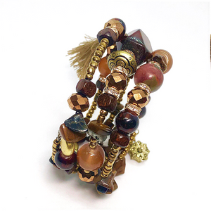 Bohemian Chic Multi Layered Coil Bracelet