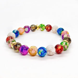 Triple Chakras Beaded Stretch Bracelet