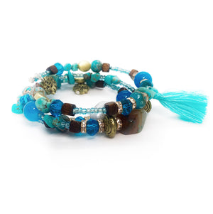 Bohemian Chic Multi Layered Coil Bracelet