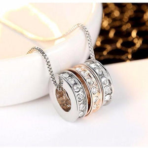 Circles of Sparkles CZ Diamond Necklace for Women