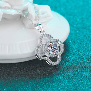 Clover-Shaped Moissanite Pendant Necklace