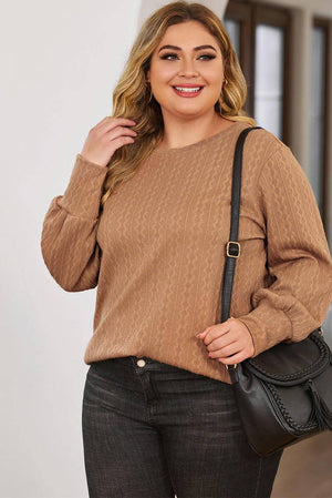 Subtle Cable Knit Plus Size Jumper