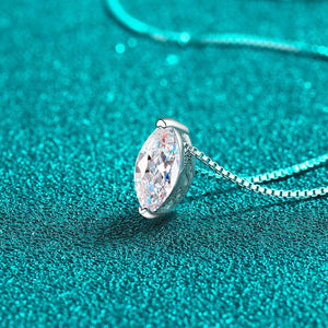 Horse Eye-Shaped Moissanite Pendant Necklace