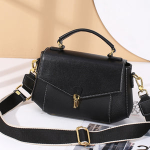 Patchwork Zipper Buckle Tote Shoulder Bag