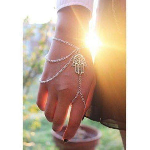 Feshionn IOBI bracelets Platinum Hand of Fatima Hamsa Body Jewelry Bracelet