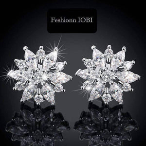 Feshionn IOBI Earrings ON SALE - Brilliant Austrian Crystal Flower Earrings