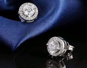 Enchanted Halo 3.32 Tcw Simulated Diamond CZ Stud Earrings