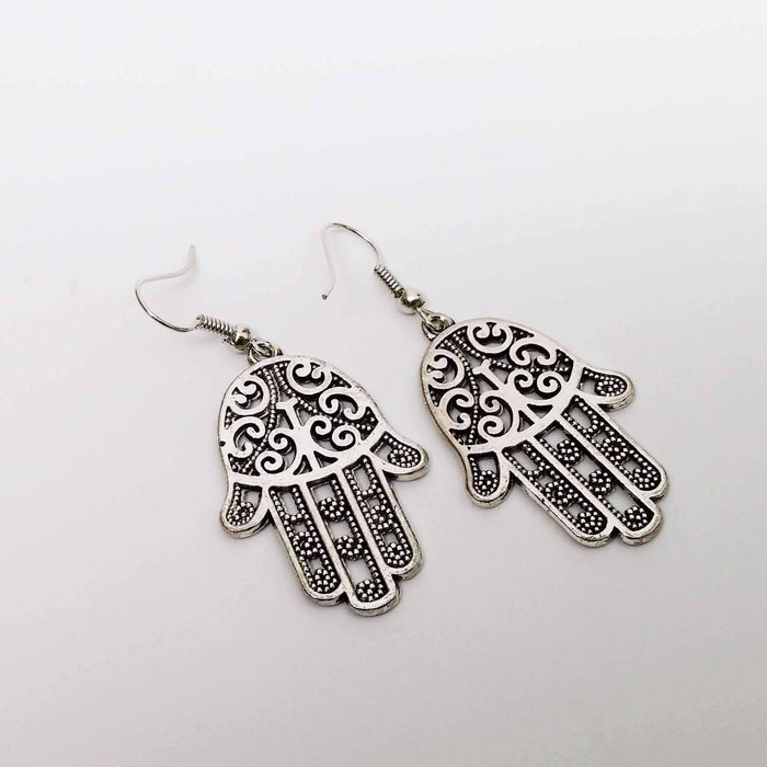 Traditional Hamsa Earrings French Hook for Women