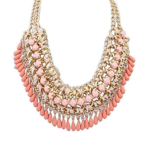 Bohemian Weave Beaded Choker Necklace